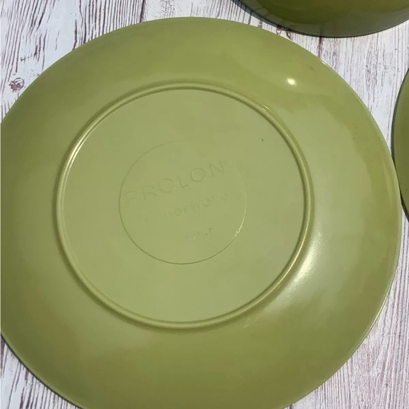 Vintage MCM Melmac Cups Saucers & Small Plates 20 Piece Lot Green Avocado - Picture 8 of 11